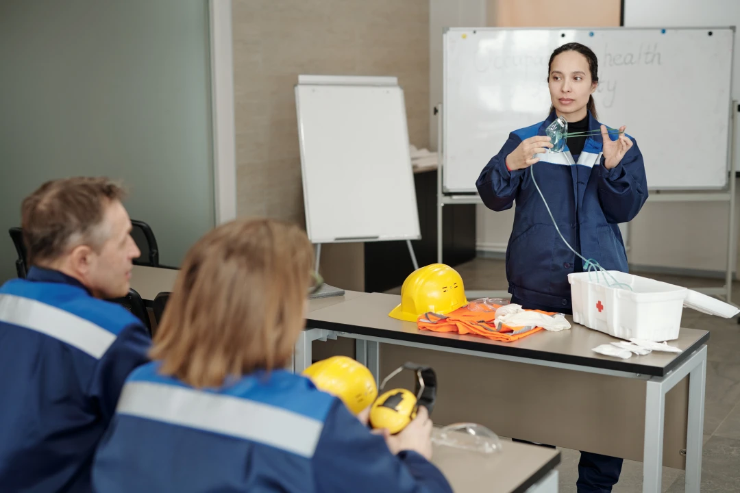 safety training on construction site